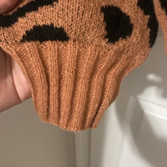 HP 11/10 Cozy Knit Animal Print Open Front Cardigan - Picture 8 of 11